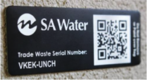 SA Water logo with QR CODE