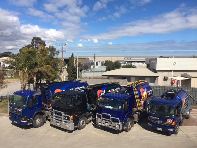 fleet of nitschke liquid waste trucks